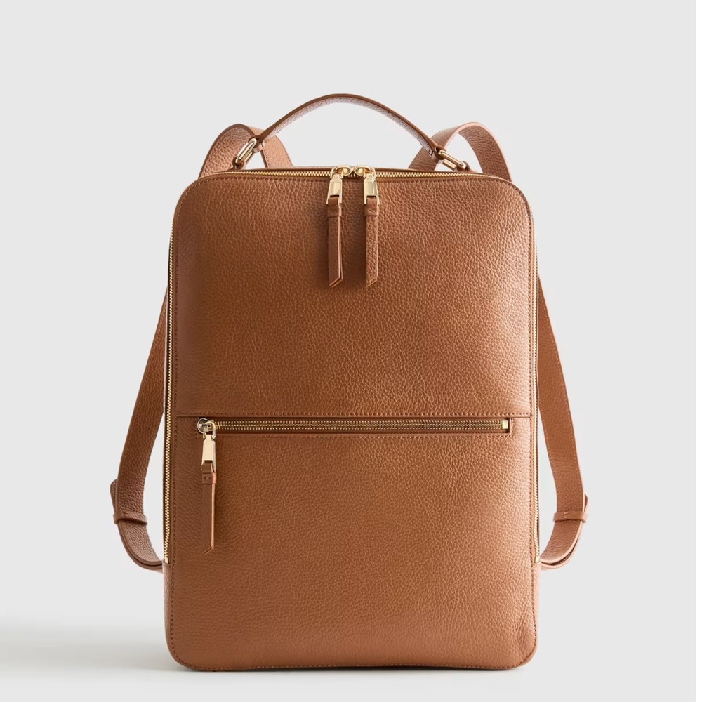 Italian Leather Laptop Backpack